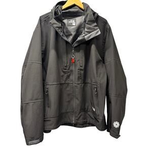 Icewear Njall Jacket Mens XXL Black Hooded Full Zip Outdoor Water Repellant